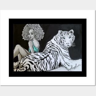 Beautiful and Strong Tiger Lady Posters and Art